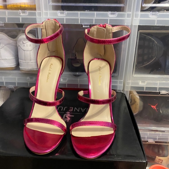 Strappy Hot Pink Heels - Picture 5 of 5